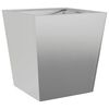 vidaXL Garden Planter Silver Galvanized steel Medium Durable