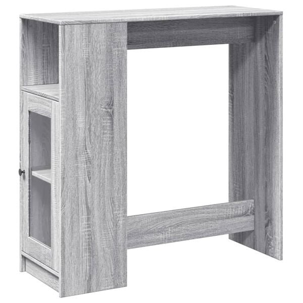 vidaXL Bar Table Grey Sonoma Engineered wood Tall Bar Table
