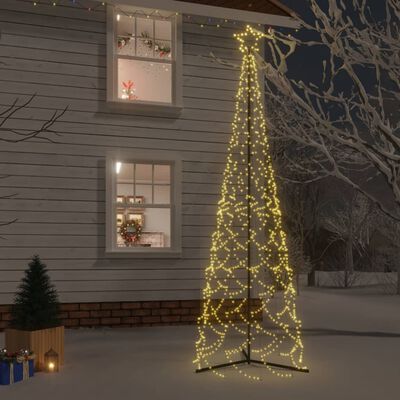 vidaXL Christmas Cone Tree Warm White 500 LEDs 3x10 ft