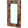 vidaXL Mirror Multicolor Reclaimed wood and glass 31.5 x 19.7 in
