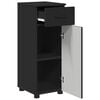 vidaXL Bathroom Cabinet with Drawer Black 11.81 x 13.78 x 31.50 in