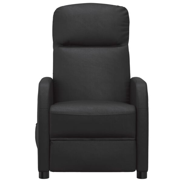 vidaXL Recliner Black Faux leather, plywood, iron Standard