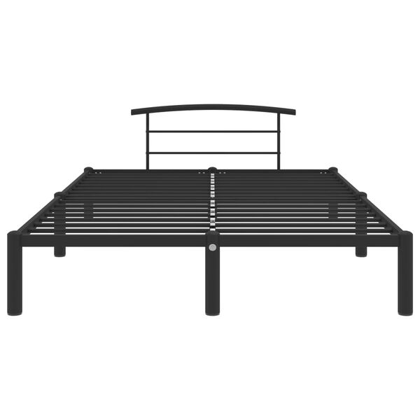 vidaXL Bed Frame Black Metal Full Bed Frame Rectangular
