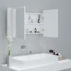 vidaXL LED Mirror Cabinet White Engineered wood, acrylic