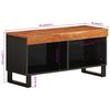 vidaXL TV Cabinet Natural Wood Solid Acacia Wood Medium TV Cabinet