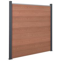 vidaXL Fence Panel Set Brown 70.9"x73.2" WPC