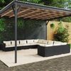 vidaXL Garden Lounge Set Black, Cream