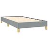 vidaXL Bed Frame Light Gray Polyester, Plywood, Engineered Wood Twin
