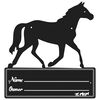 vidaXL Stable Nameplate Black Steel 9.8 x 10.4 in Decorative Inlays