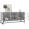 vidaXL TV Cabinet Grey Sonoma Engineered Wood, Glass, Steel Medium