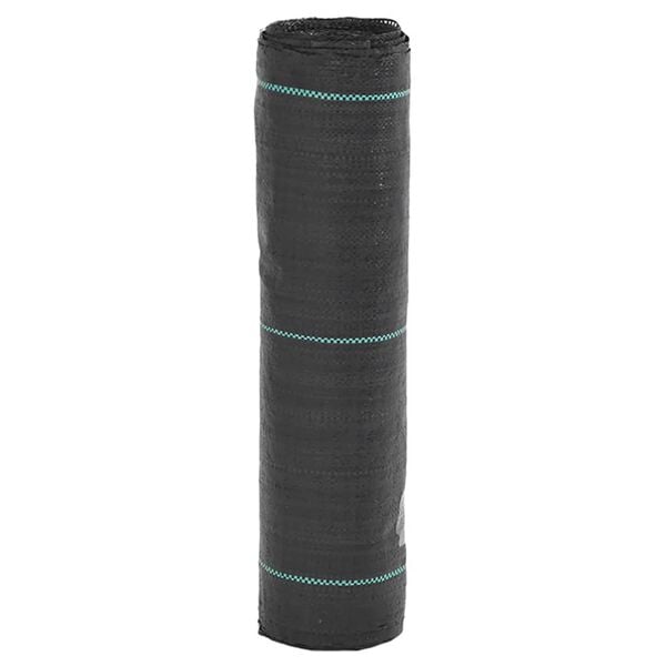 vidaXL Weed Membrane Black Polypropylene 19.7 in x 492.1 in
