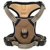 vidaXL Dog Harness Brown Polyester L Adjustable Armrests Dog Harness