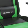 vidaXL Gaming Chair Black and green Faux leather, metal, plywood, foam