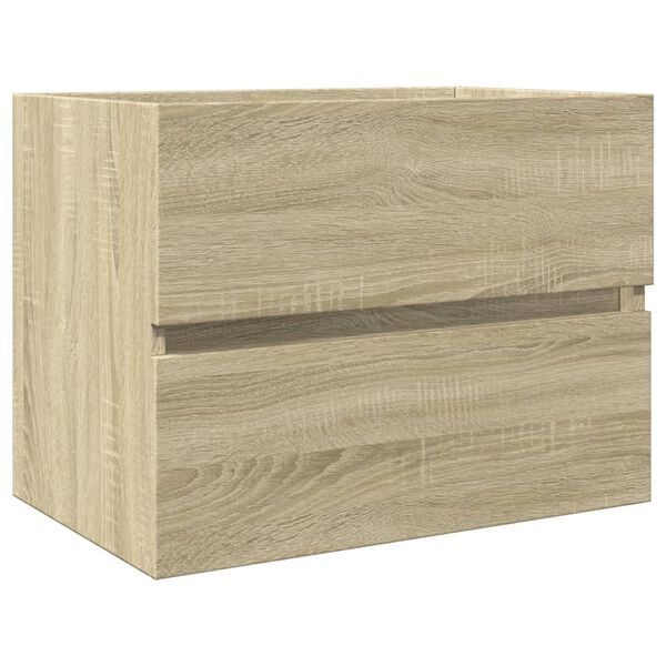 vidaXL Bathroom Furniture Set Sonoma oak and white