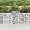 vidaXL Gabion Basket Set of 7 Silver Galvanized Iron
