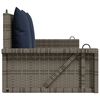 vidaXL Patio Swing Bench Gray, Navy Blue