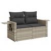 vidaXL Garden Sofa Set Light Grey