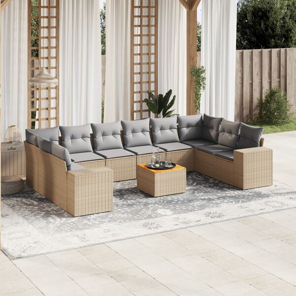 vidaXL Garden Sofa Set Beige