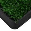 vidaXL Pet Toilet Green, Black PP, PS, PE 25.2 x 20.1 x 1.2 in Portable