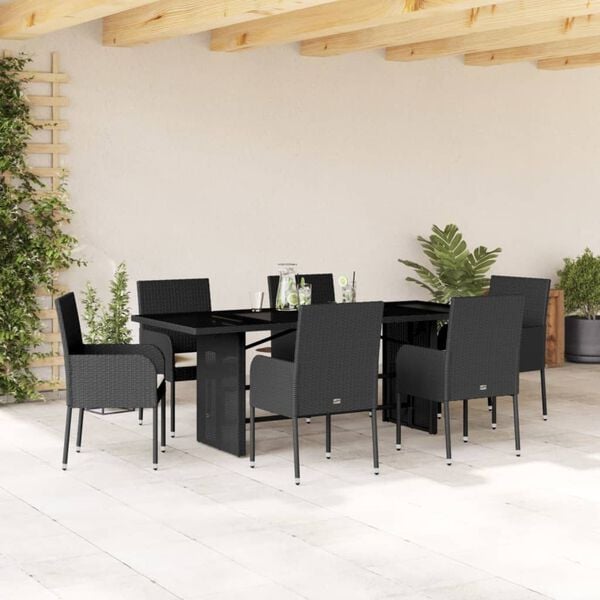 vidaXL Garden Dining Set Grey, Dark Grey