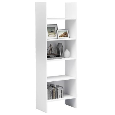 vidaXL Book Cabinet White 23.6"x13.8"x70.9" Engineered Wood