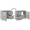 vidaXL Bathroom Cabinet Concrete Gray Engineered wood, Iron Medium