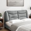 vidaXL Headboard Cushion Light Gray 100% Polyester 53.9 in wide