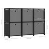vidaXL Display Shelf Black and grey Fabric (100% polyester), steel Medium