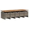 vidaXL Patio Dining Set Set of 10 Gray and brown