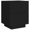 vidaXL Bedside Cabinet Black Engineered wood Medium Modern