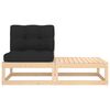 vidaXL Wooden Lounge Set Natural Pine Solid Pinewood Standard Modular