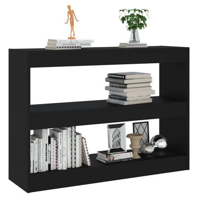 vidaXL Book Cabinet/Room Divider Black 39.4"x11.8"x28.3"