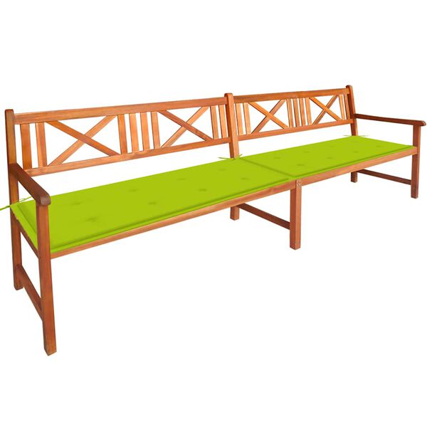 vidaXL Patio Bench with Cushions 94.5 " Solid Acacia Wood