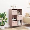 vidaXL Highboard Pink Cold-rolled steel 26.8x15.4x40.7 in Highboard