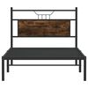 vidaXL Bed Frame Smoked Oak Engineered wood and steel Twin Bed Frame