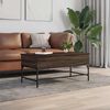 vidaXL Coffee Table Brown Oak Engineered Wood 39.4 in x 19.7 in x 17.7 in