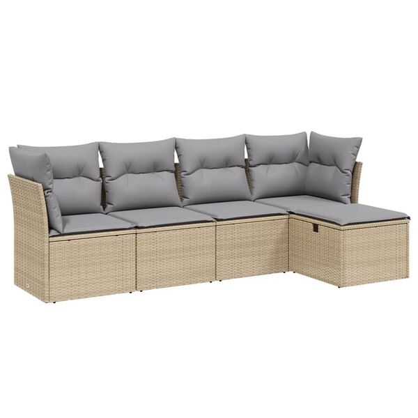 vidaXL Garden Sofa Set Mix Beige