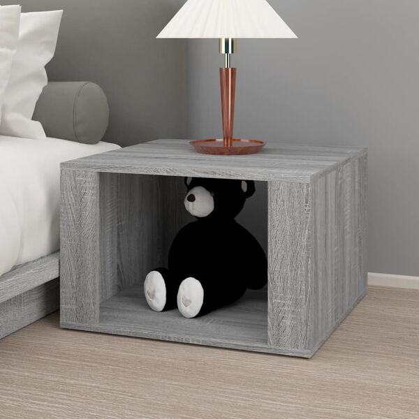 vidaXL Bedside Table Grey sonoma Engineered wood Medium Bedside Table