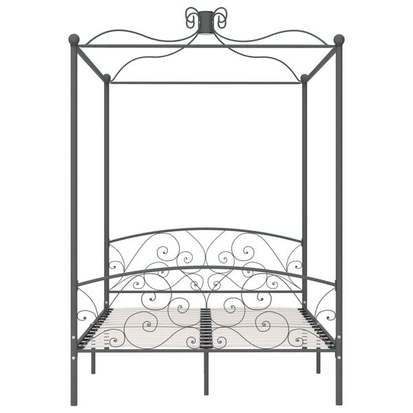 vidaXL Bed Frame Grey Metal Full Appealing Design Bed Frame