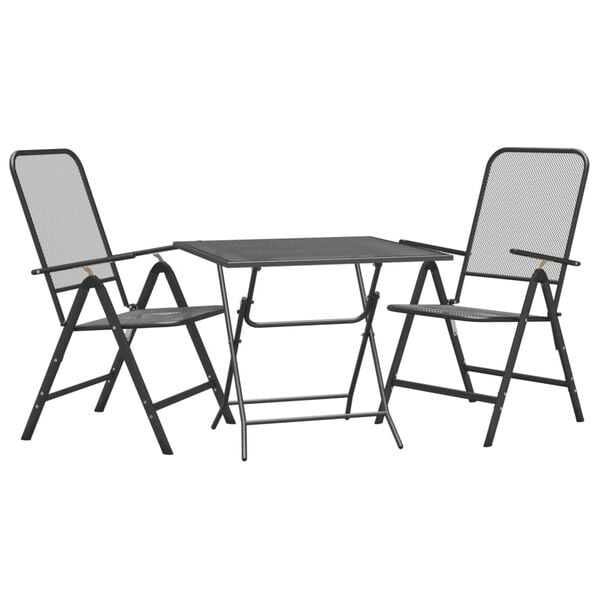 vidaXL Garden Dining Set Anthracite