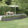 vidaXL Garden Raised Bed Grey Powder-coated steel Extra Large Durable