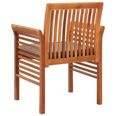 vidaXL Patio Dining Chair with Cushion Solid Acacia Wood