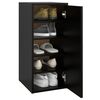 vidaXL Shoe Cabinet Black Engineered Wood Standard Shoe Cabinet