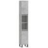 vidaXL Bathroom Cabinet Concrete Grey Engineered Wood, Iron Tall