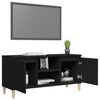 vidaXL TV Cabinet Black Engineered wood Medium TV Cabinet Rectangular