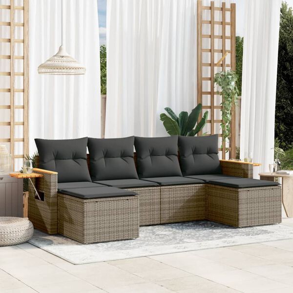 vidaXL Garden Sofa Set Gray, Dark Gray