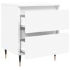 vidaXL Bedside Cabinet White Engineered wood, Iron 15.7x13.8x19.7 in