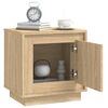 vidaXL Bedside Cabinet Set of 2 Sonoma Oak Engineered wood Compact