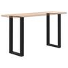 vidaXL Coffee Table Leg Set of 2 Black Powder-coated steel Medium