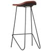 vidaXL 7 Piece Bar Set Solid Wood and Real Leather